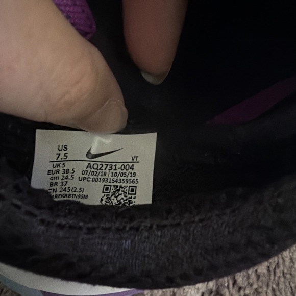 Nike Joyride Run Flyknit Women's 7.5 Running Shoes Blue Purple Black AQ2731-004 - Picture 10 of 11